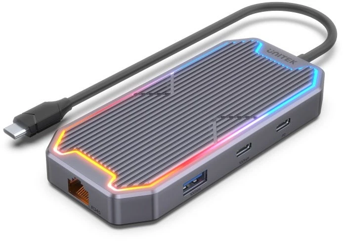 UNITEK HUB USB-C HDMI 2.0 RJ45 3.5mm PD 100W 10Gbps D1029A