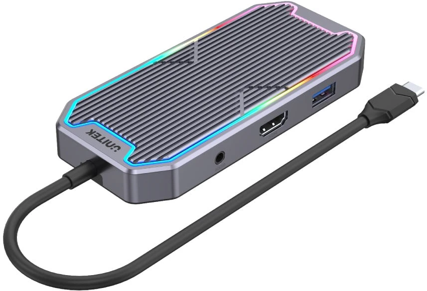 UNITEK HUB USB-C HDMI 2.0 RJ45 3.5mm PD 100W 10Gbps D1029A