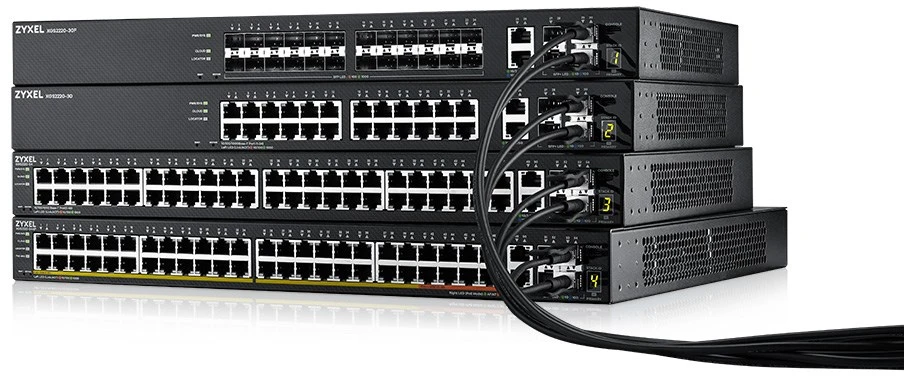 Šakotuvas ZYXEL XGS2220-30HP, L3 prieigos komutatorius, 400W POE, 16XPOE+/10XPOE++, 24X1G RJ45 2X10MG RJ45, 4X10G SFP+ UPLINK, įskaitant 1 metų „Nebulaflex Pro“ (5 metų garantija)
