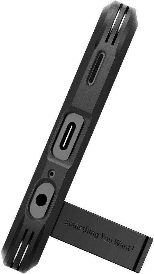 Spigen Tough Armor dėklas skirtas Samsung Galaxy A15 5G, spalva - Juoda