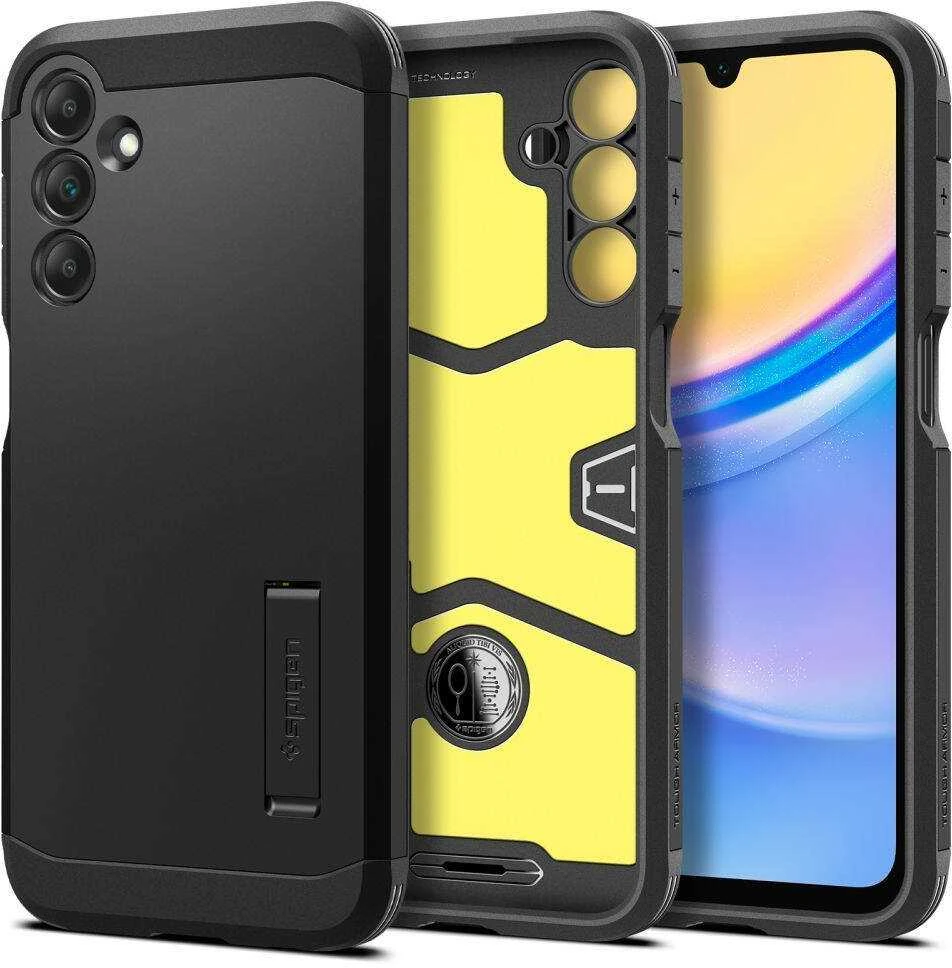 Spigen Tough Armor dėklas skirtas Samsung Galaxy A15 5G, spalva - Juoda