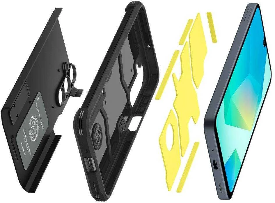 Spigen „Tough Armor“ – „Samsung Galaxy A16 4G/5G“ dėklas, juodas