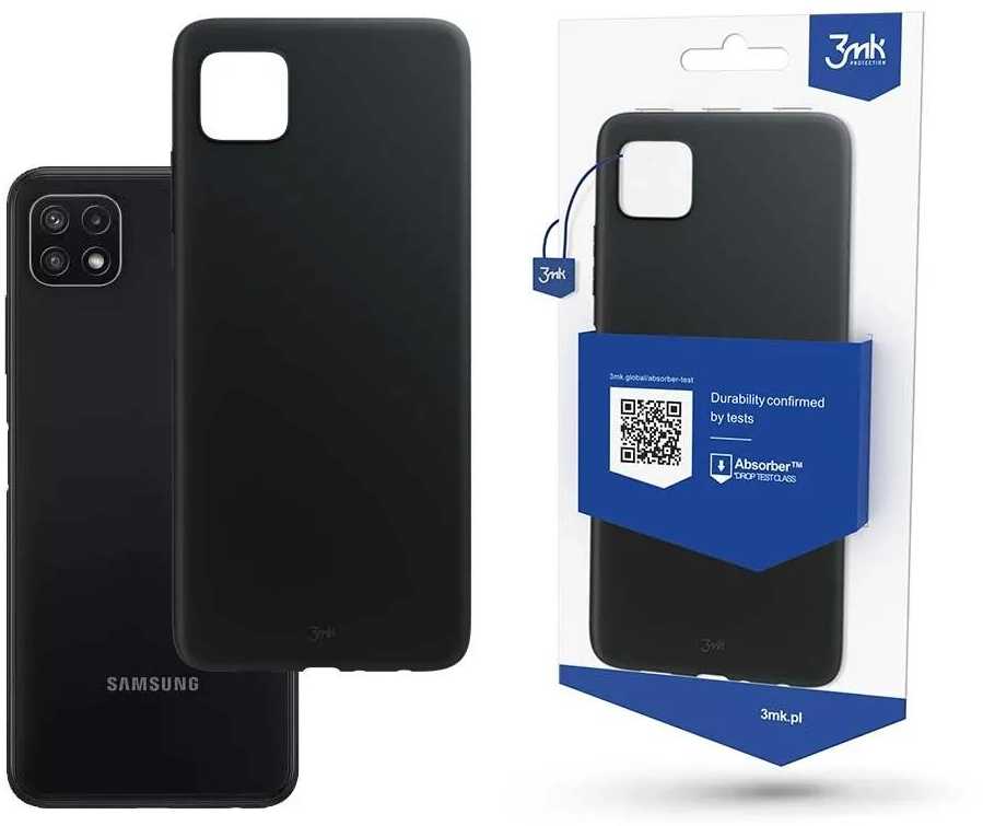 Samsung Galaxy A22 5G - 3mk Matt dėklas telefonui juodos spalvos