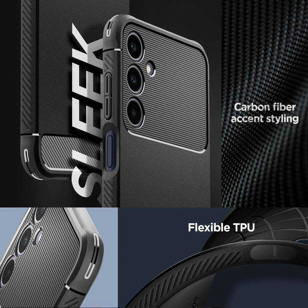 Samsung Galaxy A25 5G Spigen Rugged Armor Matte dėklas telefonui juodos spalvos