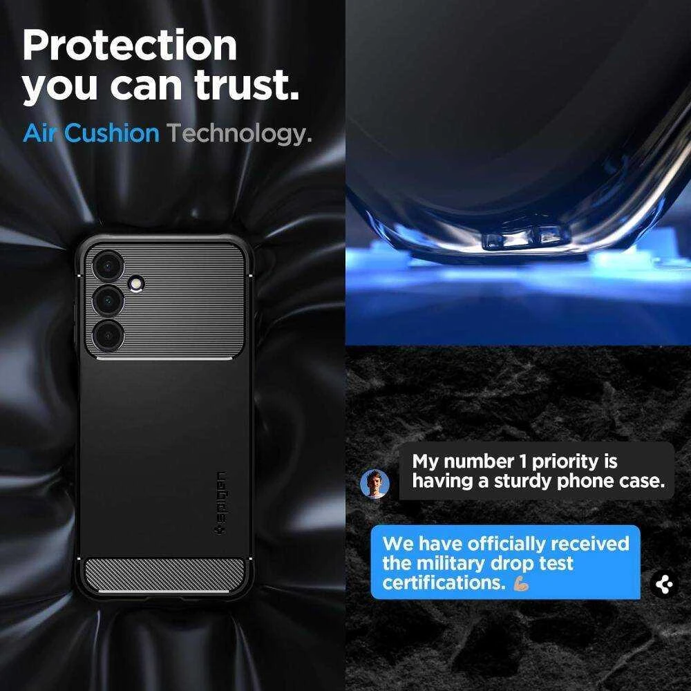 Samsung Galaxy A25 5G Spigen Rugged Armor Matte dėklas telefonui juodos spalvos