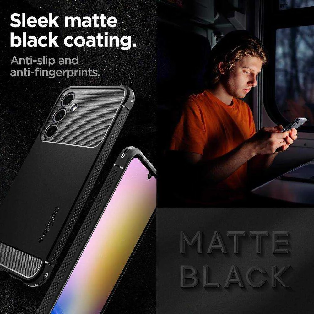 Samsung Galaxy A25 5G Spigen Rugged Armor Matte dėklas telefonui juodos spalvos