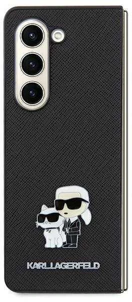 Samsung Galaxy A35 5G Karl Lagerfeld dėklas Saffiano Karl&Choupette Pin (KLHCSA35SAKCNPK) juodos spalvos