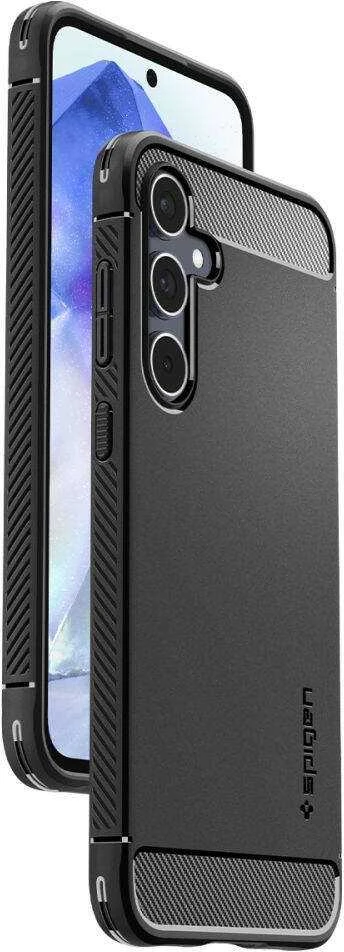 Samsung Galaxy A55 5G Spigen Rugged Armor Matte dėklas telefonui juodos spalvos