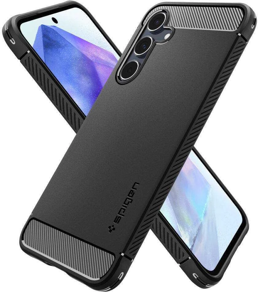 Samsung Galaxy A55 5G Spigen Rugged Armor Matte dėklas telefonui juodos spalvos