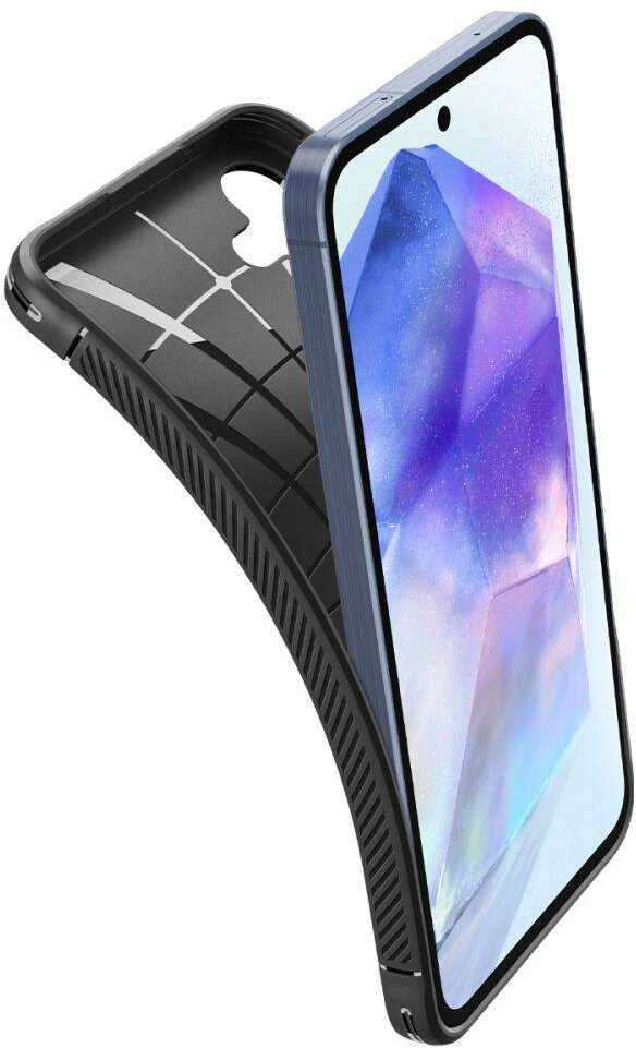 Samsung Galaxy A55 5G Spigen Rugged Armor Matte dėklas telefonui juodos spalvos