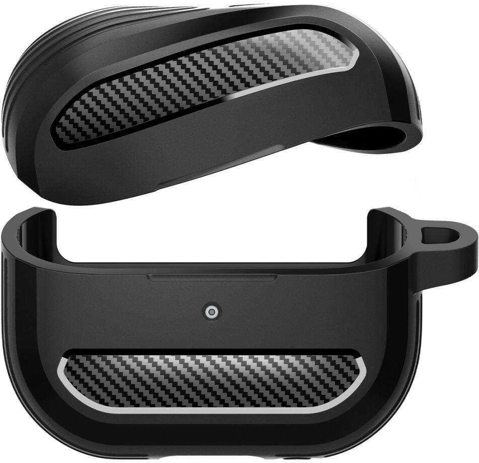 Samsung Galaxy Buds 3 / 3 Pro Spigen Rugged Armor Matte dėklas ausinėms juodos spalvos