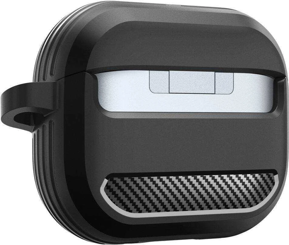 Samsung Galaxy Buds 3 / 3 Pro Spigen Rugged Armor Matte dėklas ausinėms juodos spalvos
