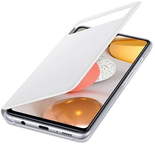 Dėklas EA426PWE Smart S View dangtelis, skirtas Samsung Galaxy A42 (5G) (Baltas)