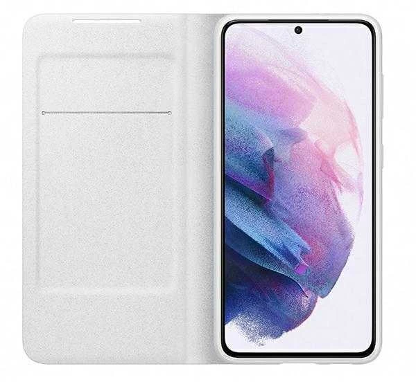 Dėklas NG996PJE Smart LED vaizdo dangtelis, skirtas Samsung Galaxy S21 Plus šviesiai pilkas (šviesiai pilkas)