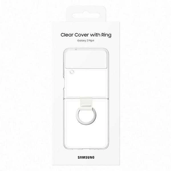 Dėklas OF721CTE skaidrus dangtelis su žiedu, skirtas Samsung Galaxy Flip 4, skaidrus (permatomas)