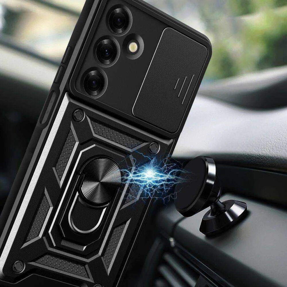 Tech-Protect CamShield Pro dėklas skirtas Samsung Galaxy M35 5G juodos spalvos