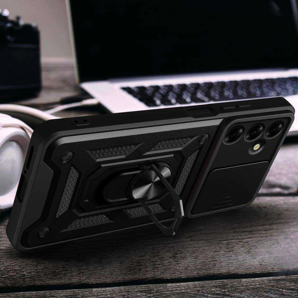Tech-Protect CamShield Pro dėklas skirtas Samsung Galaxy M35 5G juodos spalvos