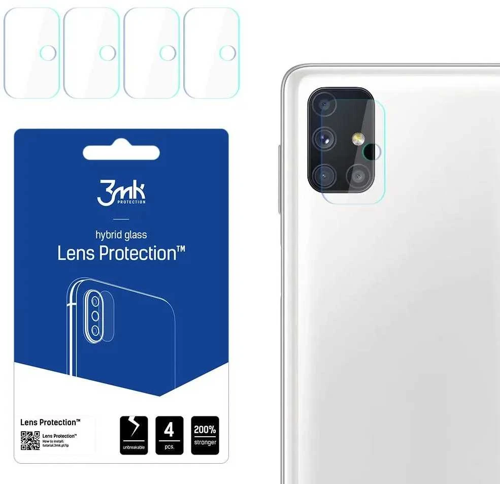 HYBRID GLASS 3MK FLEXIBLE GLASS LENS SAMSUNG GALAXY M51 FOR CAMERA 4 PCS.