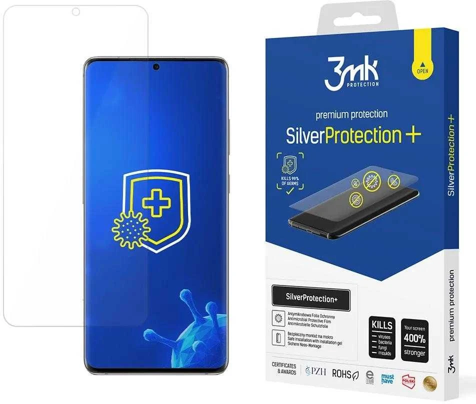 3MK Sidabrinis Protect+ Samsung, Galaxy S20, antimikrobinė plėvelė, skaidrus, montuojamas ant šlapio