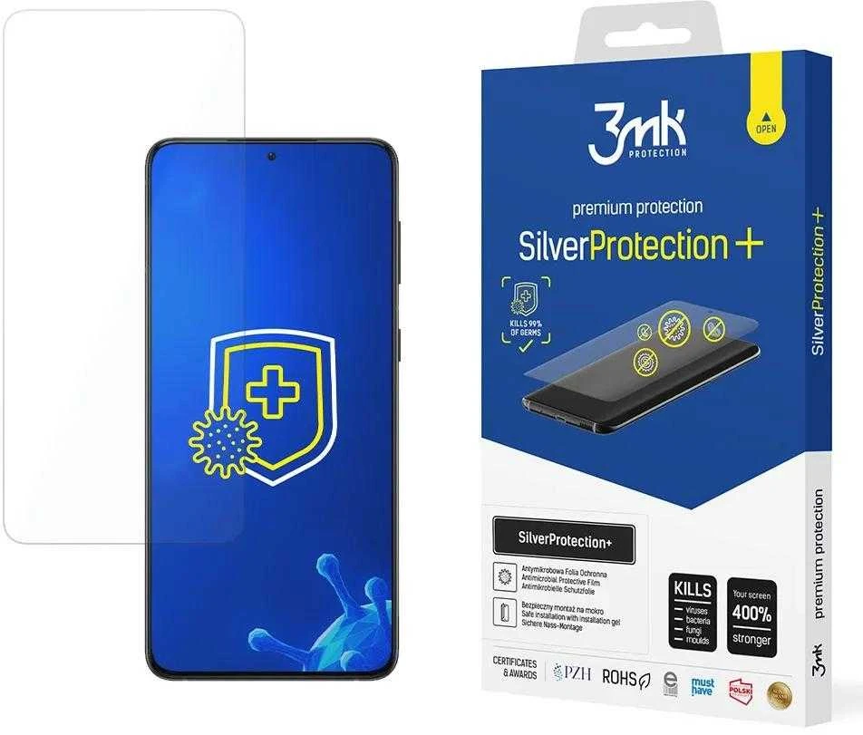 3MK SilverProtection+ apsauginė plėvelė Samsung, Galaxy S21, folija, skaidri, ekrano apsauga, savaiminio gydymo technologija