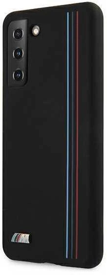 Dėklas BMW BMHCS21MSIVTBK S21+ G996 juodos spalvos Silicone Stripes M Collection