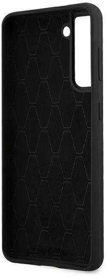 Dėklas BMW BMHCS21MSIVTBK S21+ G996 juodos spalvos Silicone Stripes M Collection