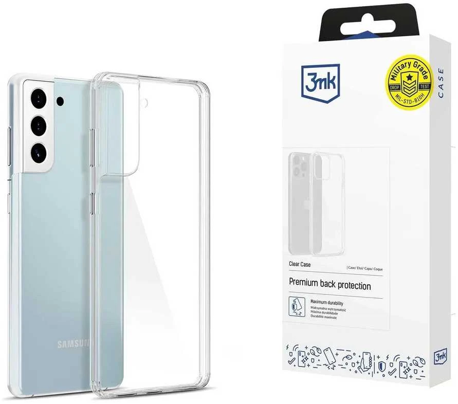 3MK ClearCase Samsung, Galaxy S21 Plus, TPU, skaidrus, skaidrus telefono dėklas