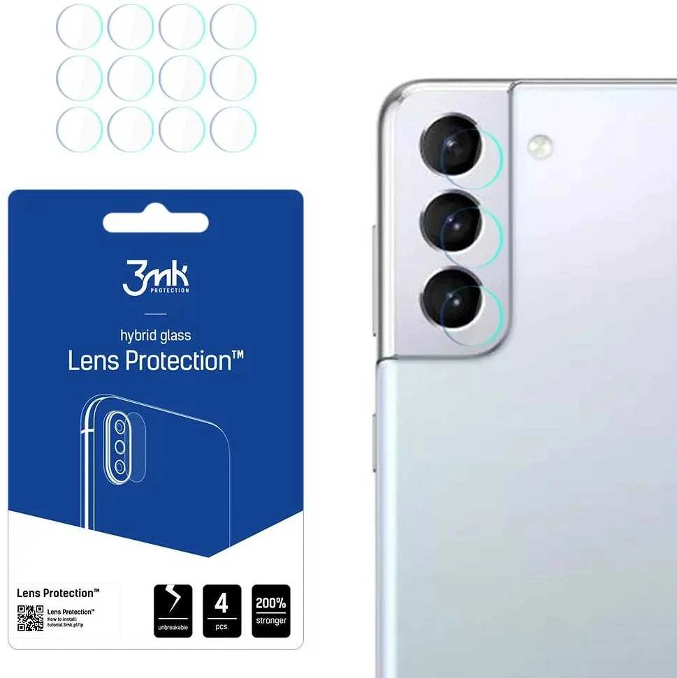LCD apsauginė plėvelė kamerai 3MK Hybrid Glass Lens Samsung G996 S21 Plus 5G