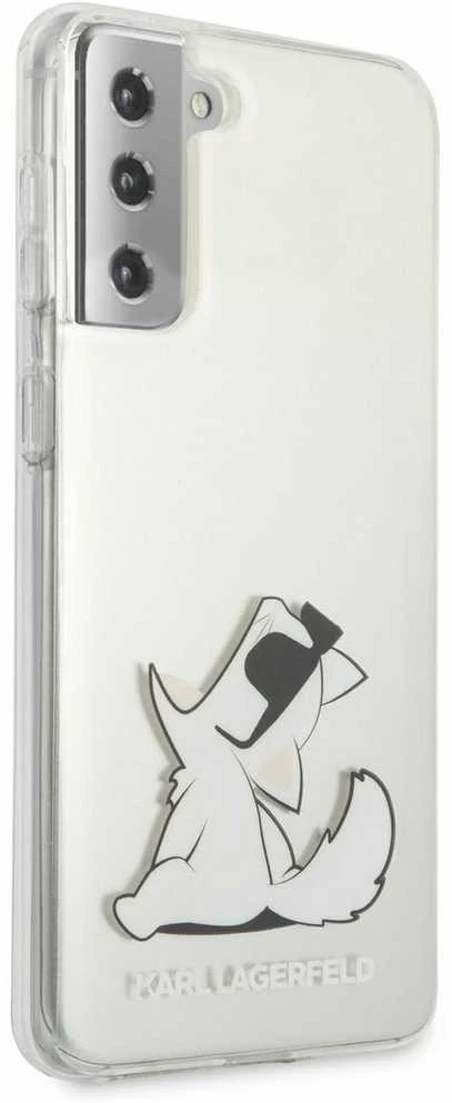 Karl Lagerfeld KLHCS21MCFNRC S21+ G996kietas dėklas skaidrus Choupette Fun