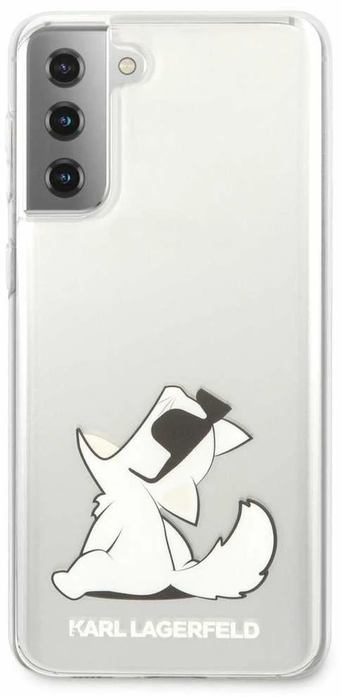 Karl Lagerfeld KLHCS21MCFNRC S21+ G996kietas dėklas skaidrus Choupette Fun