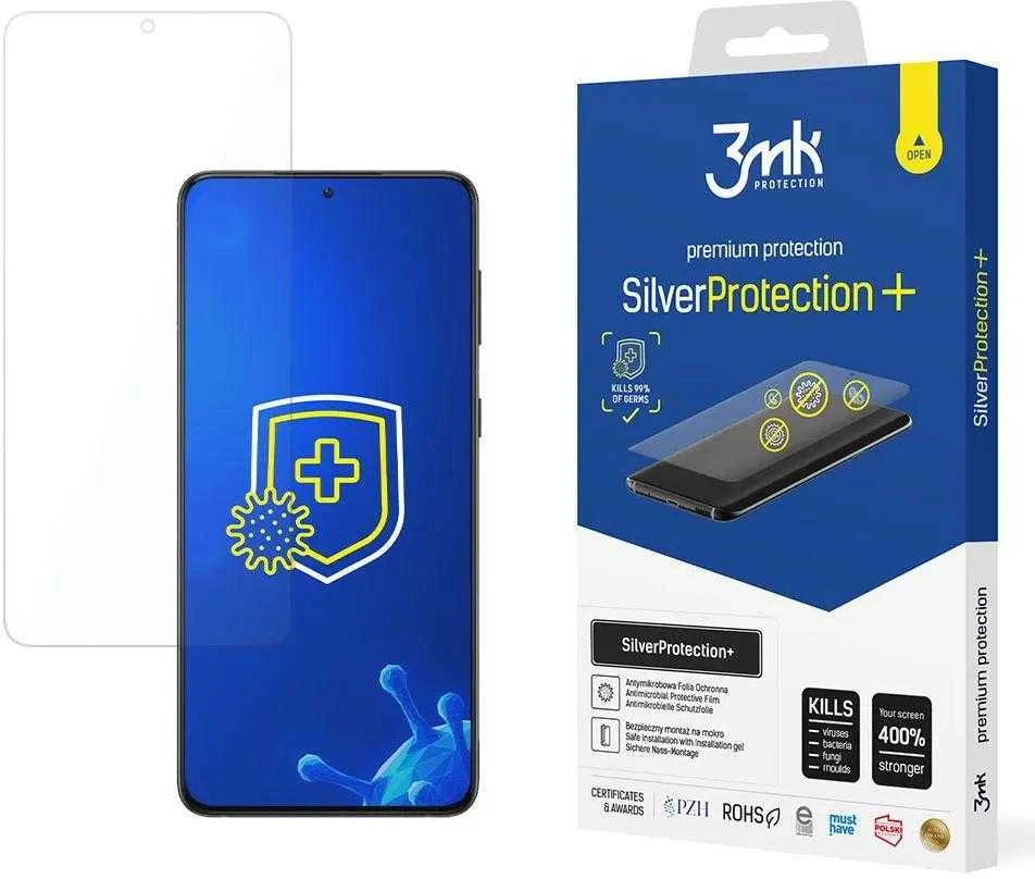 3MK SilverProtection + apsauginė plėvelė Samsung, Galaxy S21 Ultra, folija, skaidri, ekrano apsauga