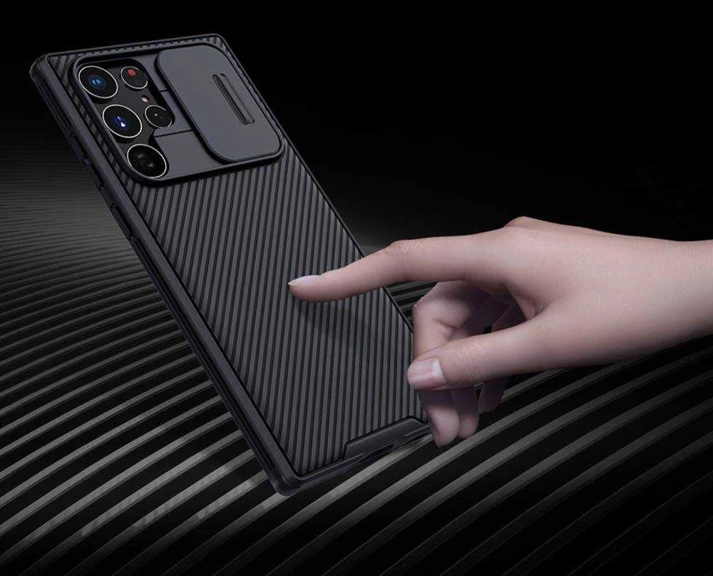 Dėklas Nillkin CamShield Pro skirtas SAMSUNG S22 ULTRA - juodas