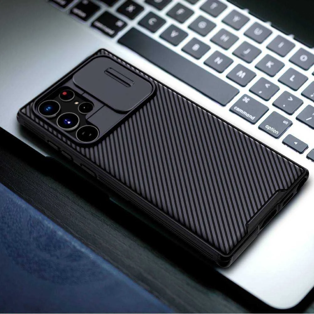 Dėklas Nillkin CamShield Pro skirtas SAMSUNG S22 ULTRA - juodas