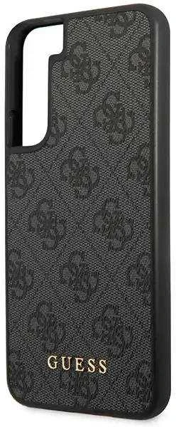 Samsung Galaxy S23 Guess dėklas 4G Metal Gold Logo (GUHCS23SG4GFGR) pilkos spalvos