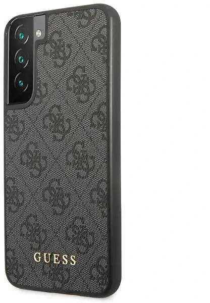 Samsung Galaxy S23 Guess dėklas 4G Metal Gold Logo (GUHCS23SG4GFGR) pilkos spalvos