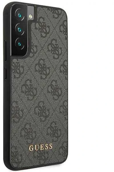 Samsung Galaxy S23 Guess dėklas 4G Metal Gold Logo (GUHCS23SG4GFGR) pilkos spalvos