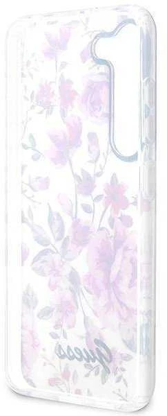 Guess GUHCS23SHCFWST S23 S911 baltos spalvos kietas dėklas Flower Collection
