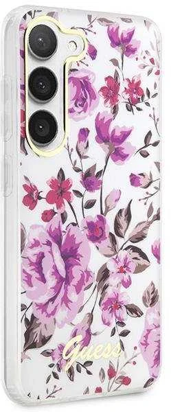 Guess GUHCS23MHCFWST S23+ S916 baltos spalvos kietas dėklas Flower Collection