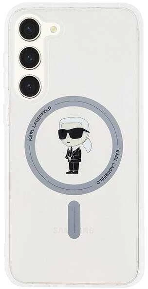 Karl Lagerfeld KLHMS23MHFCKNOT S23+ S916 skaidrus kietas dėklas IML Ikonik MagSafe