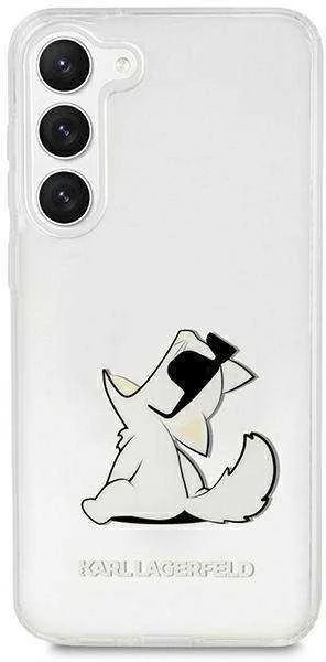 Karl Lagerfeld KLHCS23MCFNRC S23+ S916 skaidrus kietas dėklas Choupette Fun