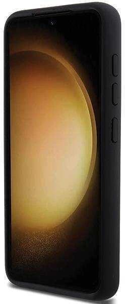 Karl Lagerfeld KLHCS23SSMHCNPK S23 S911 juodos spalvos kietas dėklas Silicone Choupette Metal Pin