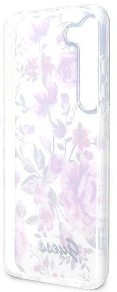 Guess GUHCS23MHCFWST S23+ S916 baltos spalvos kietas dėklas Flower Collection