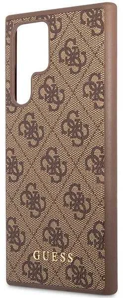 Guess GUHCS23LG4GFBR S23 Ultra S918 rudos spalvos kietas dėklas 4G Metal Gold Logo