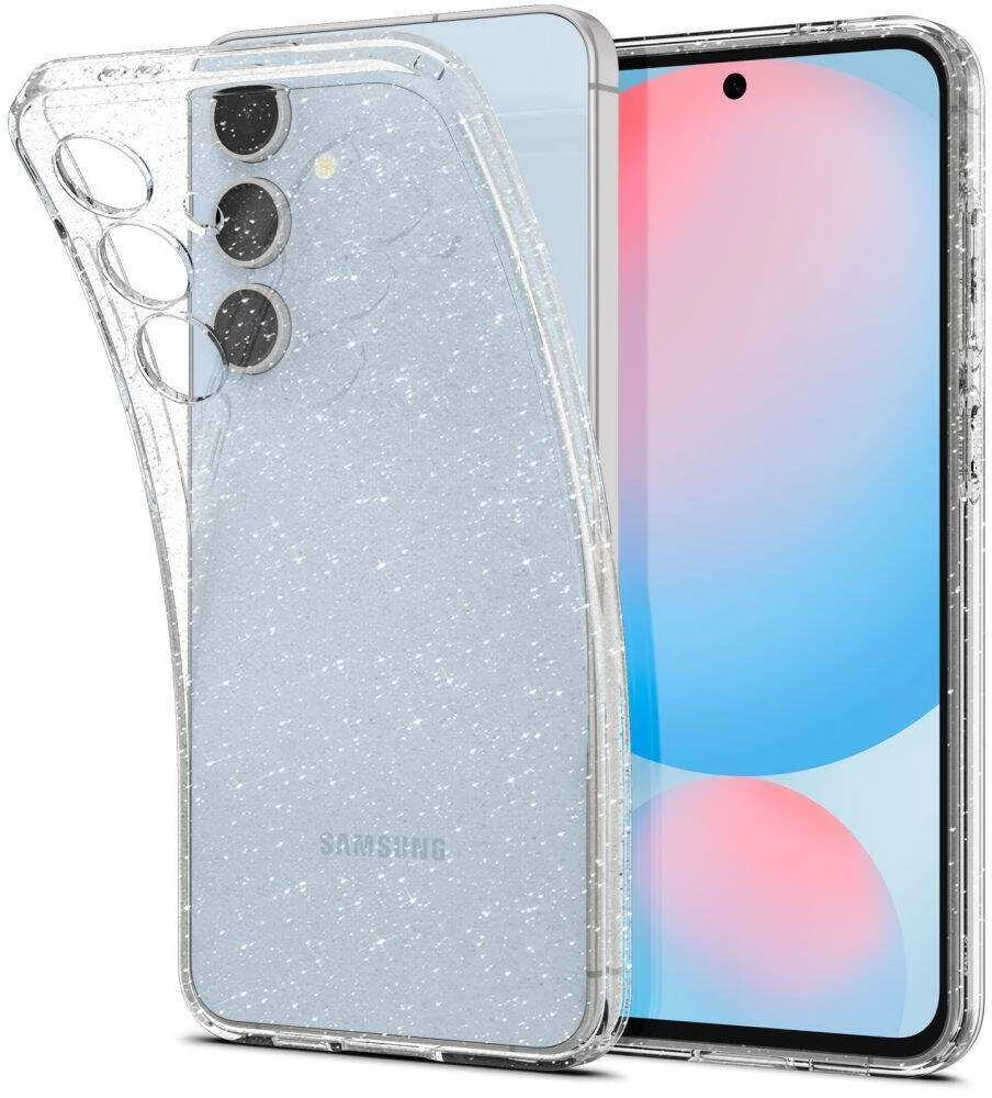 Dėklas Spigen Liquid Crystal Glitter, crystal quartz – Samsung Galaxy S24 FE