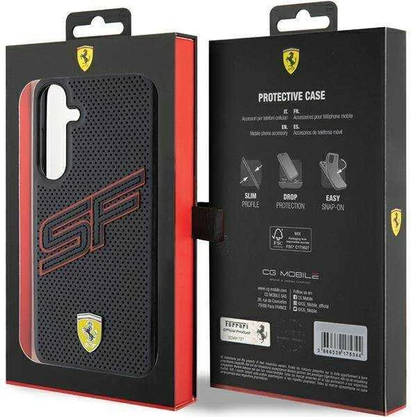 Ferrari FEHCS24MPINK S24+ S926 juodos spalvos kietas dėklas Big SF Perforated