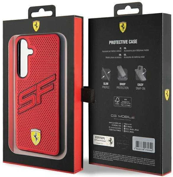 Ferrari FEHCS24MPINR S24+ S926 red kietas dėklas Big SF Perforated