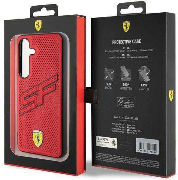 Ferrari FEHCS24SPINR S24 S921 red kietas dėklas Big SF Perforated