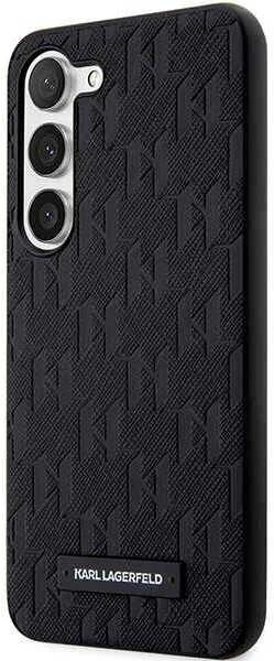 Samsung Galaxy S24 Plus Karl Lagerfeld dėklas Saffiano Mono Metal Logo (KLHCS24MSAKLHPK) juodos spalvos