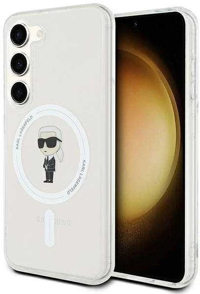 Karl Lagerfeld KLHMS24SHFCKNOT S24 S921 skaidrus kietas dėklas IML Ikonik MagSafe