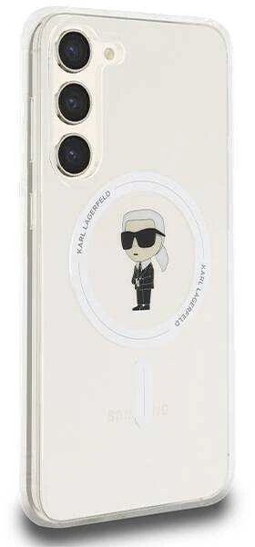 Karl Lagerfeld KLHMS24MHFCKNOT S24+ S926 skaidrus kietas dėklas IML Ikonik MagSafe